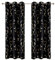 BUHUA Verdunklungsvorhänge mit Ösen, Blickdichte Vorhänge Kurz, Fenster Gardienen 2-Set Thermovorhang Verdunkelung für Schlafzimmer, H 183 x B 117 cm, Schwarz
