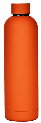 Gteller Double Wall 18/8 Stainless Steel Narrow Mouth Vacuum Flask, Thermal Sports Water Bottle Keeping Warm and Cold (750ml, Orange)