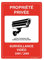 AUA SIGNALETIQUE - Panneau De Signalisation en PVC Rigide et Compact 1.5 mm. (121 x 170 mm, Propriété Privée Surveillance Vidéo)