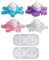 Yalulu 2 Stück Schneeflocken Kerzenhalter Silikonform, DIY Kerzenhalter Gießform Epoxidharz Formen, Kerzenständer Gießformen Resin Silikonform Ornamente Formen