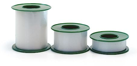 DE Healthcare Products - Heftpflaster auf der Rolle (5 m x 5 cm), Fixierpflaster ist wasserfest und hypoallergen, transparent, 6 Rollen