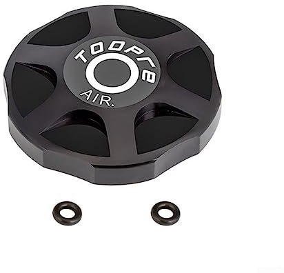 Bike Air Value Cover, Vordergabel Luftdichte Ventilabdeckung, Vordergabel Luftkammer Abdeckung Fahrrad Federgabel Luft Gas Ventilkappe Aluminiumlegierung (Schwarz)