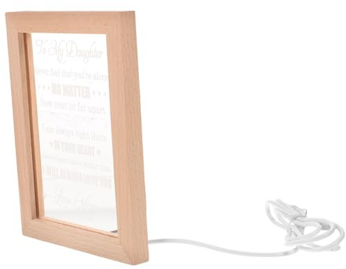 Abaodam Led-boxrahmen Tisch-fotorahmen Fotohalter Mit Led-licht Leichte Bilderrahmenbox Fotorahmendekoration Leuchtender Bilderrahmen Led-plakatrahmen Hölzern Aufladen Fotorahmen-Box 3D