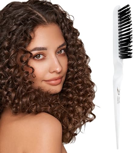 Curl Keeper Root Brush for Hair - Hair Styling Brush with Strong Flexible Nylon Bristles Prevents Snags, Creates Volume & Lift for Curly - Gentle on Scalp