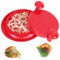 Hachoir à Poulet 18cm Broyeur de Poulet Outil Twister avec Poignée Ergonomique Hachoir à Viande Manuel Hachoir Manuel Base Antidérapante Facile à Nettoyer, pour Poulet, Porc, Boeuf, Salade(Rouge)