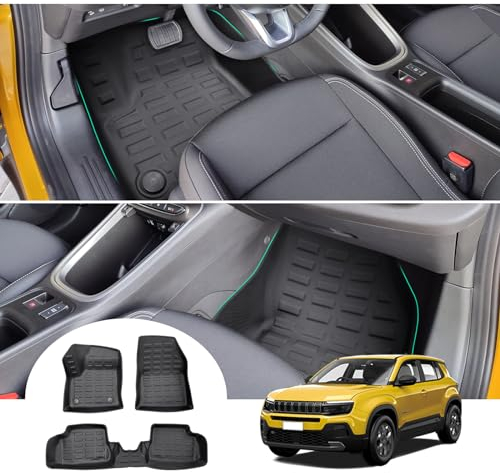 GAFAT Compatibile con Jeep Avenger EV Electric 2023-2025 2026 Tappetini Abitacolo, Tappetino in TPE Tutte Stagioni, Originale Scan 3D, Bordo Alto 5-7 CM, Avenger Accessori [Non per Benzina & Hybrid]