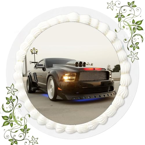 ich FONDANT Tortenbild, Zuckerbild mit Motiv, Essbares Foto für Torten, Tortenbild, Tortenaufleger Ø 20cm FONDANT Knight Rider Nr. 6