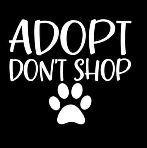 Car Sticker Car Sticker 22 Cm (8.66 Inches) Adopt Don'T Shop Rescue Dog Pet Love Paw Print Puppy Car Sticker PVC Body Window Decoration Accessories Waterproof Sticker (Csyj1S37666)