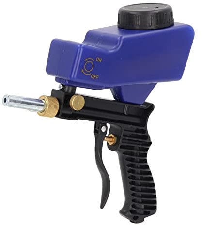 Laser Paint Removal Tool, Portable Sand Blaster Replaceable Steel Nozzle Air Compressor for Remove Paint, Stains, Rust Surfaces (Blue)