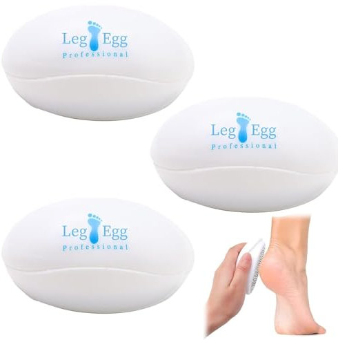 3Pcs Egg Shape Foot Grinder, Portable Egg Foot Scrubber, Hard Skin Remover Foot Grater, Hard Skin Remover for Feet Durable Manual Removal of Foot Cuticles, Dead Skin Tool for Foot Spa Home Salon