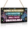 TOARTi Gaming Wood Sign Video Game Wooden Plaque Neon Light Effect for Gaming Zone Gaming in Progress Eye Contact and Small Talk Wall Plaque 6X12 inch Gamer Accessories Bedroom Door Sign