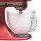 Cuenco de vidrio compatible con batidoras KitchenAid de 4.5 a 5 cuartos de galón, tazón de vidrio de repuesto con marcas de medición y boquilla de vertido para accesorio mezclador de ayuda de cocina,