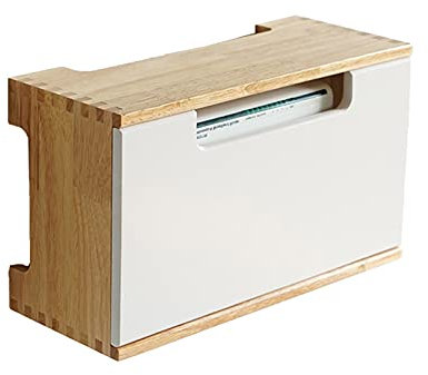 Boîte de rangement murale en bois pour interrupteurs muraux cachés et prises avec charnière à ressort