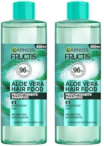 Garnier Fructis Feuchtigkeits Aloe Vera Hair Food Spülung, für normales bis trockenes Haar, Vegan, 400 ml (2er Pack)