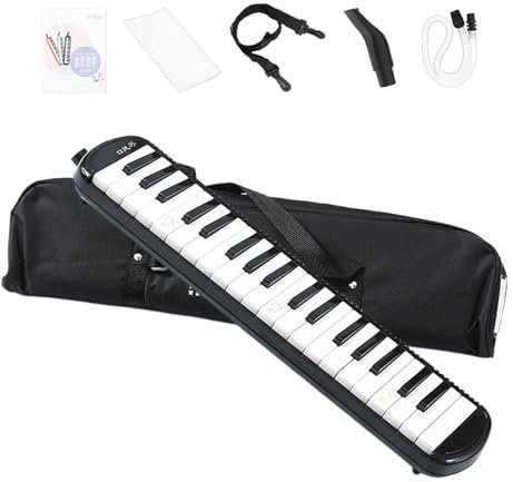 32 tasti Melodica strumento con 2 bocchini, Harmonium Air Piano Keyboard per bambini e adulti, tastiera musicale soffiata per principianti, studenti e appassionati di musica