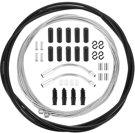 Tenbrachian 2m Set Cavo Freno Cambio Bicicletta, Set di Cavo Freno Bici, Filo Freno Bicicletta per Anteriore e Posteriore, Trasmissione Universale, Cavo Cambio MTB per Bici da Strada Bike