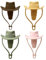 Cowboy Hut Weinverschluss | 4 STK Silikon Weinflaschenverschluss Lustig | Cowboy Cap Wine Stopper für Weinflaschen | Lecksichere Weine Seal Top Stecker Küche Gadgets Geschenk für Frauen & Männer