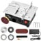 Mini Sega Circolare con 4 Lame, 96w Mini Sega da Tavolo Portatile, Banco Sega Circolare per Legno con Alimentazione 7 Velocità, Regolabile Minisega Circolare per Legno per la Modellazione, DIY