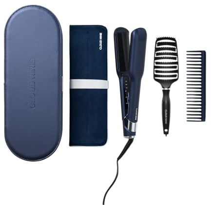 Cloud Nine 2-in-1 Contouring Wide Iron Glätteisen – Haarglätter & Lockenstab mit gebogenen Sericite®-Platten, Revive Mode® & 11 Temperatureinstellungen (100–200 °C) – Für gesundes Styling