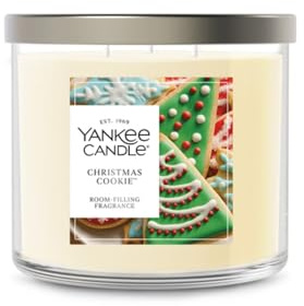 Yankee Candle Christmas Cookie, Scented Candle, 14.5oz 3-Wick Candle Jar with up to 40 Hours Burn Time
