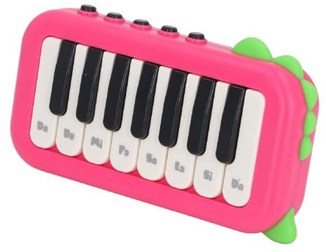 Hamwesh Tastiera per Pianoforti per Bambini, Piano Elettronico da 15 Tasti per Bambini, Giocattolo per Tastiera Portatile con Toni Multipli per Ragazzi per Ragazze Strumenti Musicali per i (rosso)