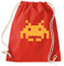 STYLETEX23 Space Invaders Retro Logo Turnbeutel Sportbeutel, red