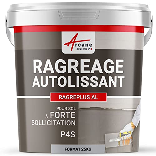 Intonaco autolivellante P4 P4S per pavimenti, mascheramento giunture piastrelle, livellamento prima del cemento cerato, pittura, Grigio - ARCANE INDUSTRIES