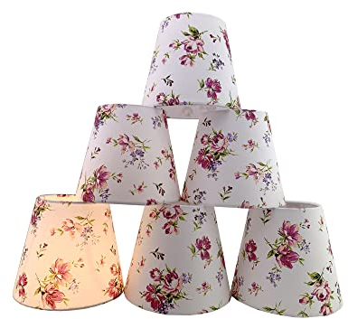 Doooitlight Set mit 6 Clip-Lampenschirmen für Lampen, Leuchten, Kronleuchter apfelgrün