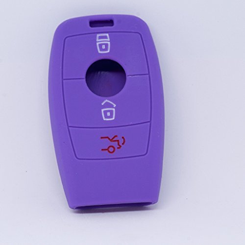 Soft Case Schutz Hülle Auto Schlüssel für Mercedes Benz E-Klasse W213 S213 C238 A238 Smartkey/Farbe: Lila