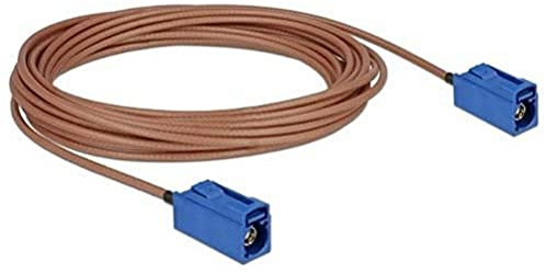 DeLOCK 89666 5m FAKRA C FAKRA C Blau, Braun Koaxialkabel Koaxialkabel Kabel (FAKRA C, FAKRA C, FAKRA C, Droit, RG-316, 5 m)