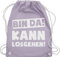 Turnbeutel Rucksack - Sprüche Statement mit - Bin da kann losgehen Spruch I - Unisize - Pastell Lila - hipster bag beutel+rucksack+mit+sprüchen sprueche gruppen beutel tasche party sprüchen