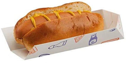MBB Supa Snax - Disposable Open End Tray Box Sleeves 7 / Hot Dog Baguettes Corn Cob (50 Open End Trays)