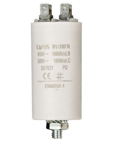 CABLEPELADO Condensador de arranque para motor eléctrico | Condensador Permanente | monofásico | 4 terminales | Apto para bombas, compresores, lavadoras, maquinas de aire | 450 VAC | 6.3 uF
