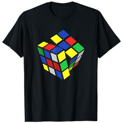 Rubik Cube Zauber Würfel Geschenk Jung Alt Nerd Retro T-Shirt