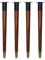 Massivholz Tischbeine,Natürliche Holzstruktur Möbelfüße,Fußbank, Stuhlbeine,Fußabdeckung aus Messing,Rutschfeste Matte,Schwarz Eisenrahmen,mit Schrauben,4 Stück (73.5cm/29in)