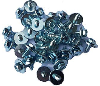100 Stück Blechschraube Sechskantkopf, 6-kt, verz. 4,8 x 13 mm mit unverlierbarer Scheibe Karosserie Kotflügel schraube
