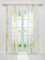 Delien Voile Schiebegardinen Streifen Vorhang Flächenvorhänge Transparenter Gardine mit Schlaufen Wohnzimmer Fensterschals inkl. Beschwerungsstange (2er-Pack, je H/B: 145/57 cm),Orange