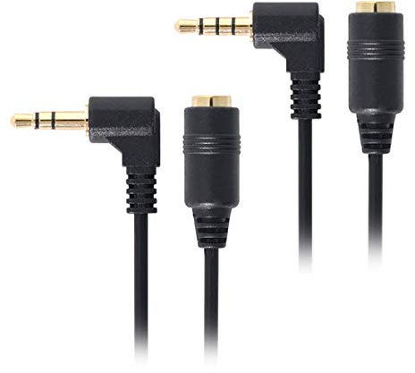 Cablecc 1 Set 3/4 poli Audio Stereo 90 gradi ad angolo retto 3,5 mm maschio a femmina Cavo di prolunga