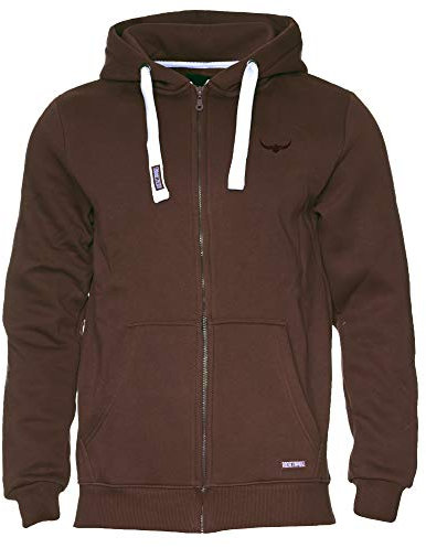 ROCK-IT Apparel Felpa con Cappuccio da Uomo [S-5XL] Giacca con Cappuccio in Pile I con Zip I Perfetta per l'autunno e l'inverno I Marrone M