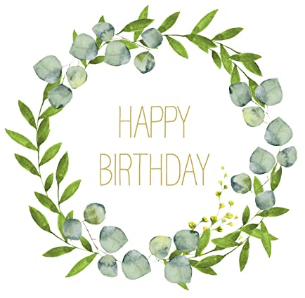 Servietten Geburtstag 20 Servietten Happy Birthday im Kranz Geburtstag Tischdeko 33 x 33 cm