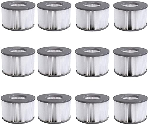woejgo Ersatzfilter für MSpa Filter Whirlpool Ersatz Filterkartuschen Wasserfilter,für aufblasbare MSpa Pools Filter,2020 Verbesserte Version,für MSPA alle aktuellen Whirlpools(12 Stück)