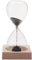 Kavolet 1pc Magnétique Sablier, Minuteur de Sable, Minuteur de Cuisine, Bureau décoration, Magnétique sablier Noir avec Base en Bois, pour Bureau à Domicile Affichage de décoration
