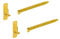 Gedotec schweres Türscharnier - Aufschraubband | 1 Set aus 2 Stk Ladenbänder + 2 Stk Zapfgriff aus Stahl | Fensterschanier 800 mm - Durchmesser 16 mm | Türband Gelb | Scharniere Tür | Einbohrband