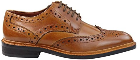 TruClothing.com Herrenschuhe Oxford Brogue geschnürt Leder - holzbraun 41