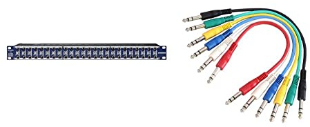 SAMSON S-PATCH Plus Patchbay 48-fach & K3 BVV 0030 SET Patchkabel Set 6,3 mm Klinke Stereo auf 6,3 mm Stereo 0,3 m