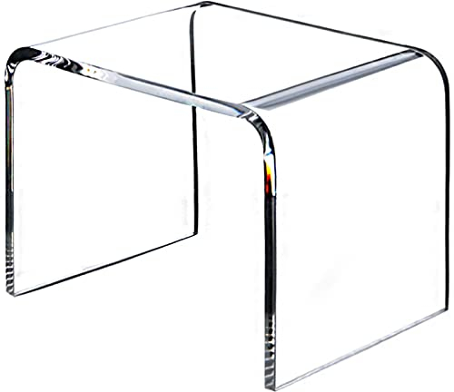 Yedaoiu Acrylhocker Ausstellung Säule Basis Bucht Fenster Tisch Kleiner Couchtisch Tatami Leicht Luxusschuhhocker Verdickung transparentes Acryl-Plastikhockerschrank Farbe,40 * 28 * 42.5cm