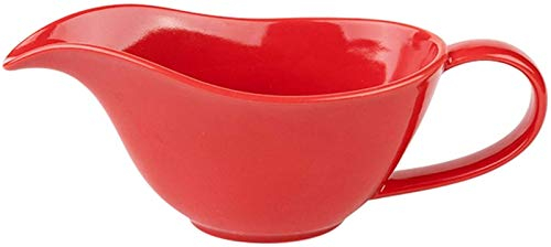 Coffee Pot Serving Pitcher Gravy Boat For Gravy, Steak,Warming Sauces, Salad Dressings, Milk, Microwave & Freezer Safe Ergonomic Handle Sauce Jug (Color : Rosso)
