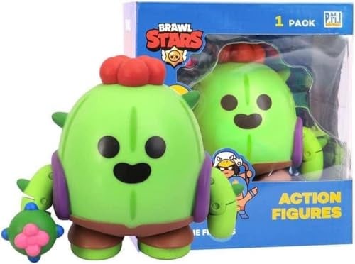 Brawl Stars Spike Actionfigur | 11,4 cm große Sammlerstücke Spielzeugfigur | P.M.I. Ofically Licensed Toys | Supercell | Geschenk für Videospieler | Gelenkfigur
