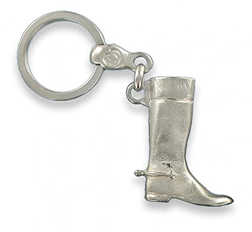 Shopkdo Porta Chiavi Equitazione Stivale da Cavaliere in metallo Produzione Artigianale, 30x100mm, Metallo