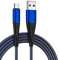 YSJJZRL Câble USB-C vers USB A 5A Charge Rapide, Cordon de Chargeur USB Type C Compatible avec Samsung Galaxy S20 S10 S9 S8 A73 A51 A13 (1M,Bleu foncé)